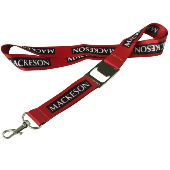 Heat Transfer Printing Lanyard with Bottle Opener