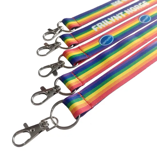 ID Badge Holder Lgbt Pride NHS Rainbow Striped Lanyard for Keys