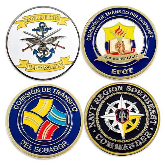 Custom Souvenir Gold Silver Enamel Zinc Alloy 3D Metal Commemorative Challenge Coin
