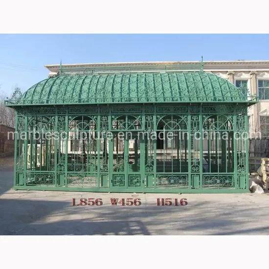 Large Outdoor Garden Decoration Green Wrought Iron Pavilion Gazebo