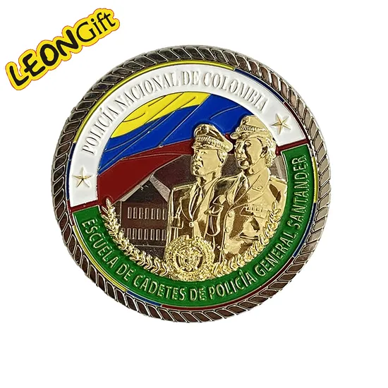 Leon Metal Gift Custom Challenge Coin Soft Hard Enamel Double Side