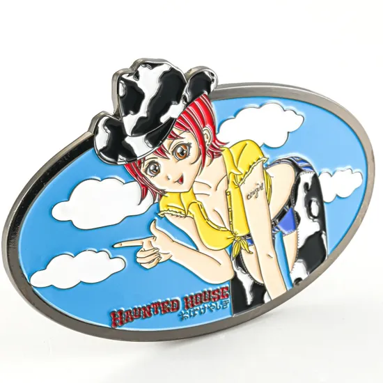 Manufacturer Wholesale Custom Zinc Alloy Retro Belt Buckle Metal Rhinestones Western Cowboy Cowgirl Longhorn Belt Buckle for Men and Women