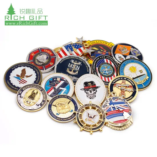 Maker Wholesale Customized 3D Logo Chief Navy Ship Metal Souvenir Commemorative Coin Custom Military Challenge Coin for Sale