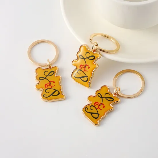 Zinc Alloy Keychain Custom Creative Epoxy Keychains Personalize Logo Metal Keychains Cute for Wedding