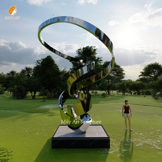 Outdoor Garden Park Square Modern Contemporary Decoration Ornament Art Statue Abstract Decor Large Factory Custom Stainless Steel Metal Sculptures for Sale