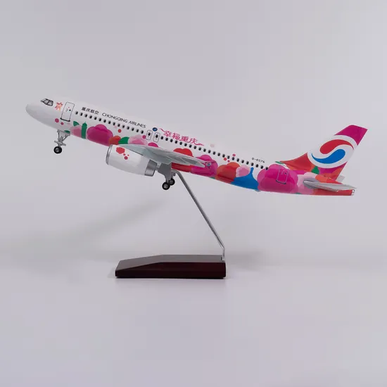 Collectible 1/100 Airbus A320 A320neo Model with Rolling Wheels