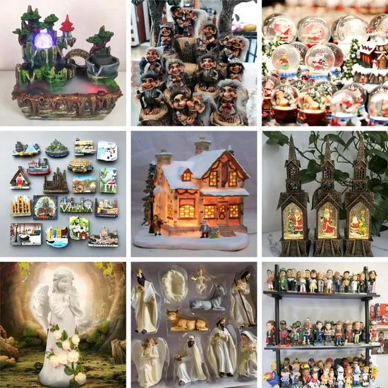 OEM Factory Customized Wholesale Price Figure Figurine Statue Sculpture Christmas Decoration Custom Polyresin Poly Plastic Resin Crafts Manufacturer in China