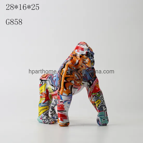 Water Transfer Printing New Fashion French Gorilla Statue Christmas Gifts