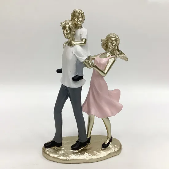 Unique Resin Couple Statue - Handmade Art Sculpture