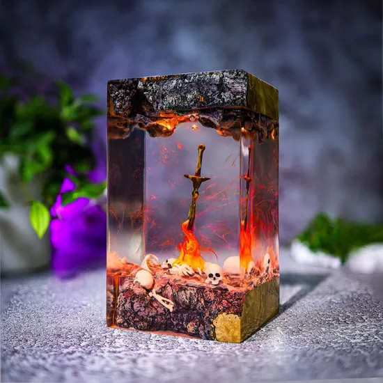 Customized Clear Resin Inner Carving High Detail Sculpture
