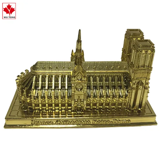 Custom Made World Famous Resin Building Statues 3D Miniature Models Notre Dame Cathedral Souvenir