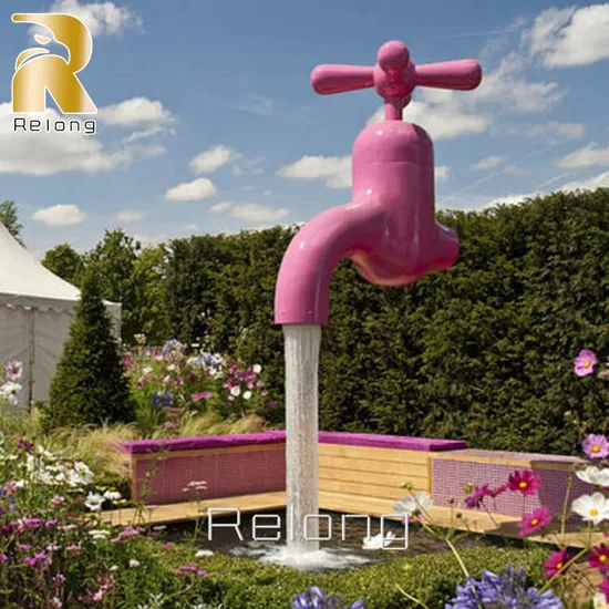Magical Fiberglass Floating Faucet Fountains Sculpture for Sale