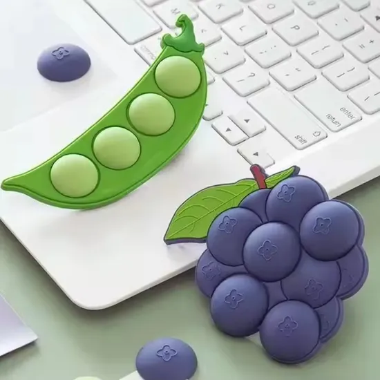 Soft Rubber Refrigerator Magnetic Stickers 3D Fruit Vegetable Pea Fridge Magnets