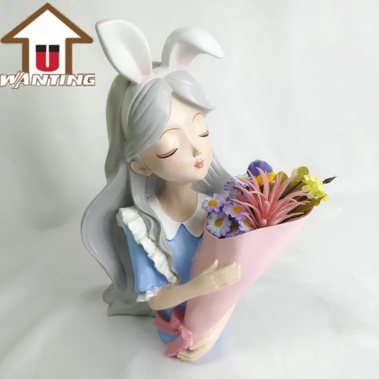 Factory Promotion Item Cute Bunny Vase Living Room Home Decoration Souvenir Gift