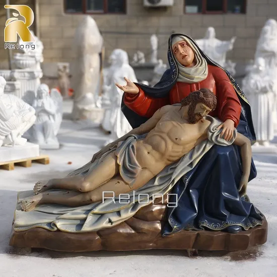 Factory Supply Resin Craft Life Size Pieta Fiberglass Sculpture