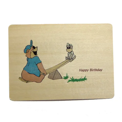 Wood Greeting Card with Customized Picture