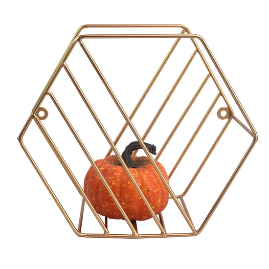 New Exquisite Gold Metal Shelf for Wall Decoration
