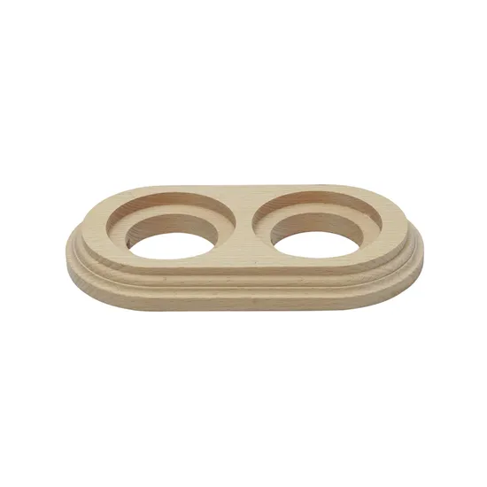 3-Holes Wood Color Wooden Frame for Wall Switches Sockets