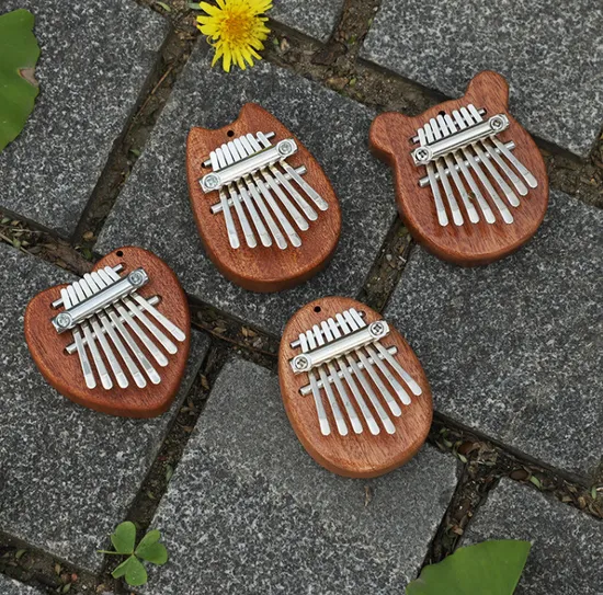 Wooden Mini Thumb Piano 8 Keys Finger Piano Portable Musical Kalimba Toys