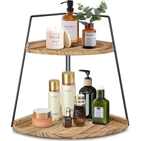 Premium Wooden Luxury Storage Holder Organizer for Chic Kitchen and Bathroom Spaces