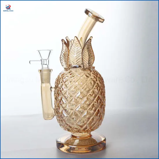 Special Pineapple-Shaped High-Temperature Borosilicate Glass Hookah Glass Water Pipe with 14mm Bowl