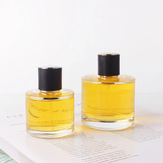 50ml 100ml Round Transparent Glass Perfume Bottle with Cap