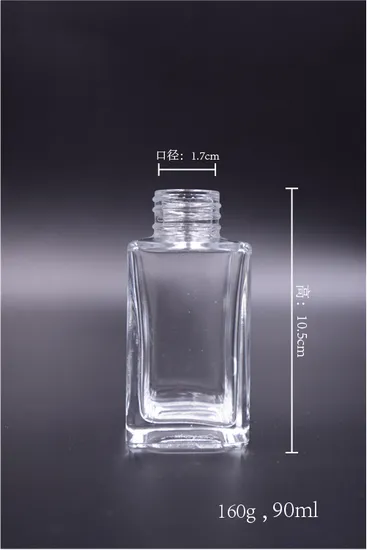 Customized Essential Oil Perfume Reed Diffuser Glass Container Square Small Volume for Home Scents