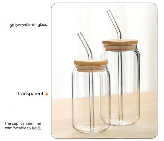 Clear Snow Globe Double Wall Tumblers with Bamboo Lids