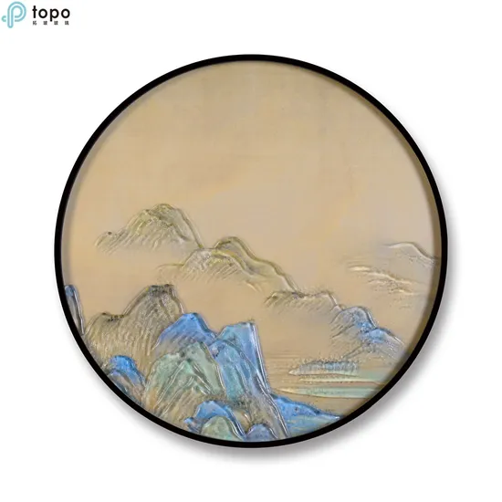 400mm Round Chinese Decorative Landscape Art Painting (MR-YB6-2053A)