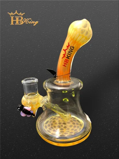 Hbking Recycle Percolator Glass Water Pipe with Smoking Water Pipe Smoke DAB Rig Glass Water Pipe Sweet Puff