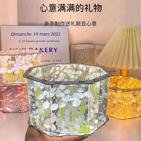 DIY Handmade Star Anise Rose Sea Night Light Creative to Send Girlfriend Girlfriend Birthday Gift