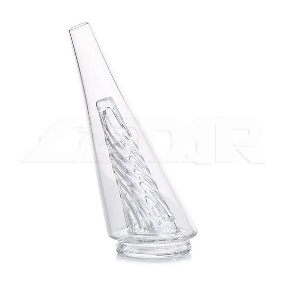Amber Clear Tapered Glass Pipes Smoking Set Unbreakable