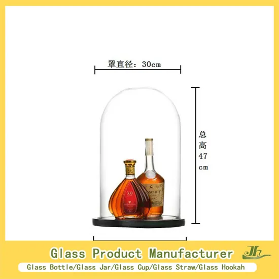 D30*H47cm Customized Glass Cover, Glass Craft, Glass Dome Manfuacturer for Preserved Rose/Preserved Flowers/Preserved Gift