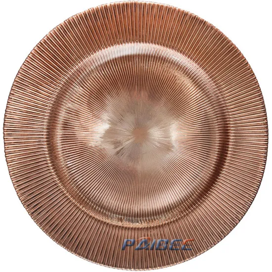 Paibee Wholesales Glass Charger 13′′ Plate Wedding Decoration Home