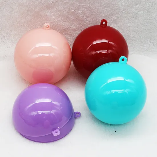 Christmas Ornament Ball Openable Acrylic Clear Plastic Hollow Sphere