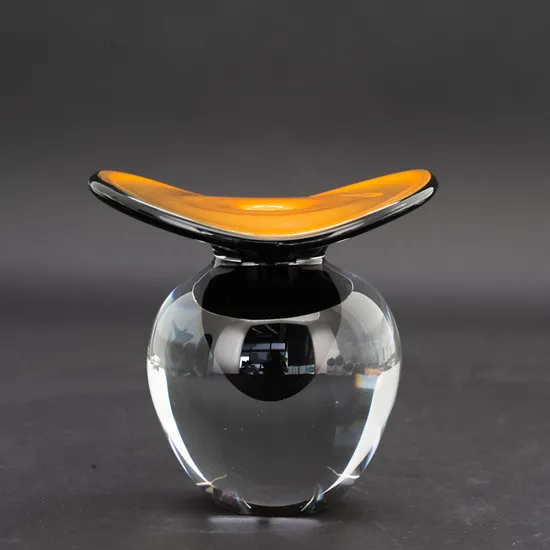 Home Decoration Flower Receptacle Murano Hand Blown Colored Crystal Glass Vase