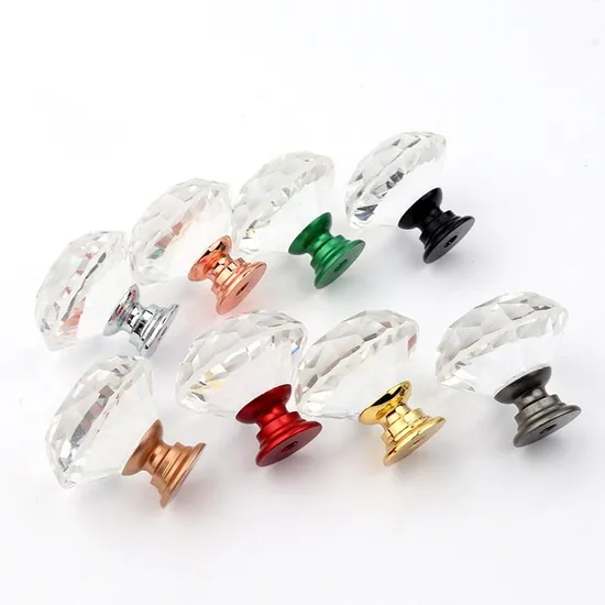 Crystal Metal Door Glass Craft Beautiful Decoration Handle