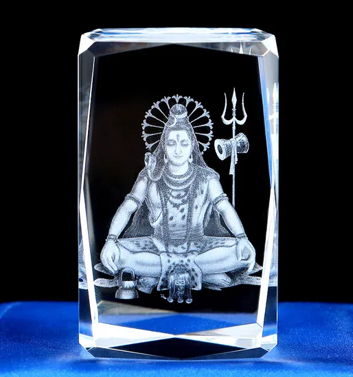 8cm 3.1inch Indian Statues of Shiva Goddess Durga Statues Crystal Carved Gift Ornaments Tourist Souvenirs Wholesale