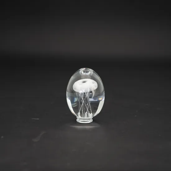 Crystal Decoration Glow in The Dark Glass Paperweight Jellyfish in Crystal Crafts