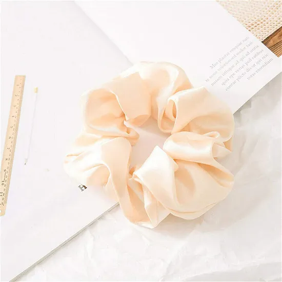 Luxury and Silky 100% Pure Natural Women Custom 16mm Silk Scrunchies for Hair Care Silk Scrunchies