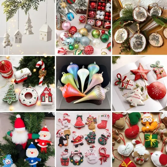 Wholesale Price Holiday Time Xmas Plush Ceramic Plastic Resin Metal Glass Wooden Polyresin OEM Personalized Custom Hanging Christmas Tree Decoration Factory