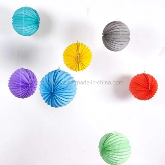 Birthday Wedding Party Decorative Artificial Flower Garland Accordion Paper Lanterns Supplies