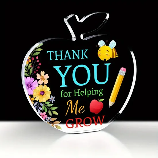 Elegant Acrylic Desk Gift for Teacher Personalized Acrylic Desk Decor