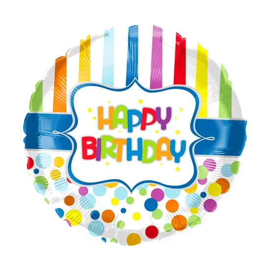Wholesale Birthday Party Supplies 18 Inch Happy Birthday Aluminum Helium Mylar Foil Balloons