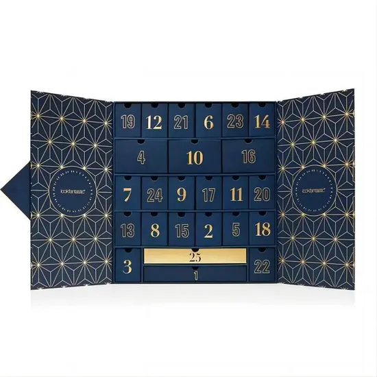 Custom Cardboard Drawer Box Packaging Advent Calendar