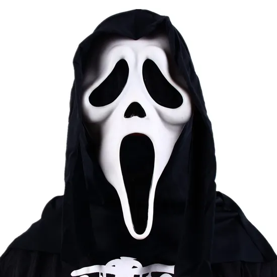 Dropshipping Scream Mask Scary Halloween Horror Movie Cosplay Costume Ghost Face Halloween Killer Adult Costume Accessory