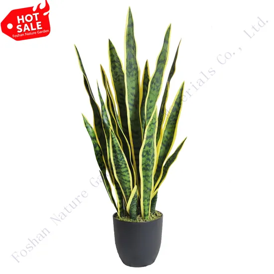 Small Ornamental Faux Sansevieria Bonsai Decor Artificial Agave Snake Plant