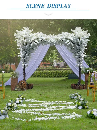Hot Sale Artificial Sakura for Wedding Decoration White Cherry Blossom Tree