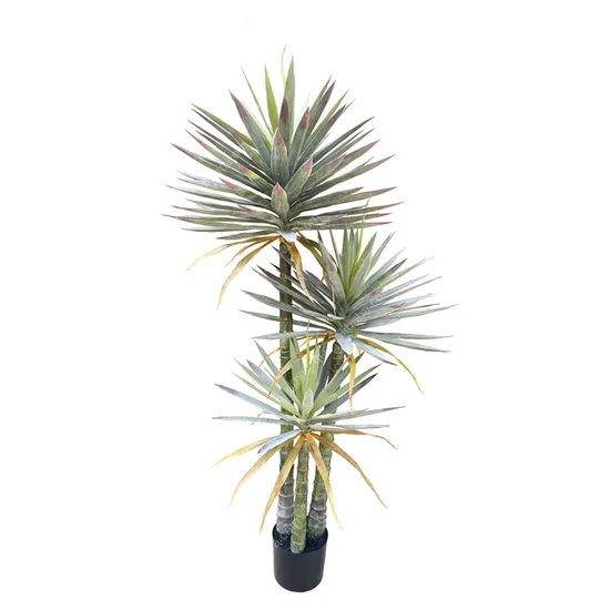 Outdoor Faux Agave Sisalana Tropical Potted Bonsai Artificial Tree Yucca Plants Decoration