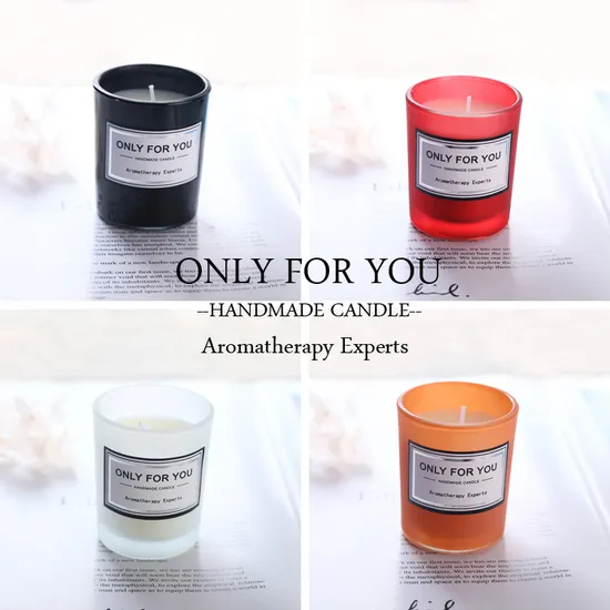 Hot Stress Relief Birthday Work Travel Decorative Scented Aromatherapy Soy Wax Glass Jar Wedding Christmas Candle Holders